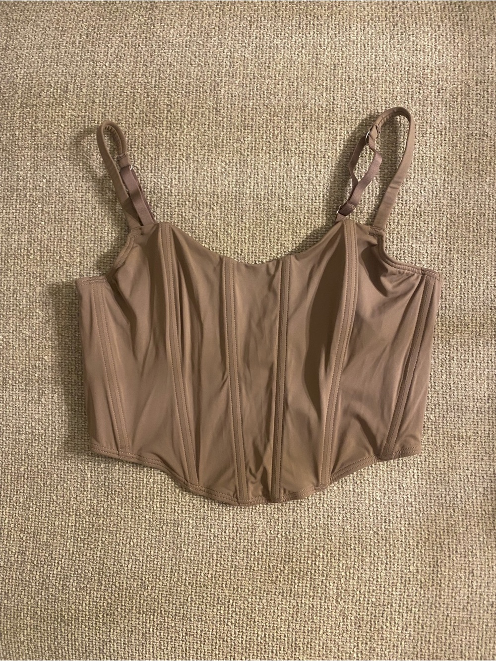 Gilly Hicks Taupe Longline Bustier Bralette